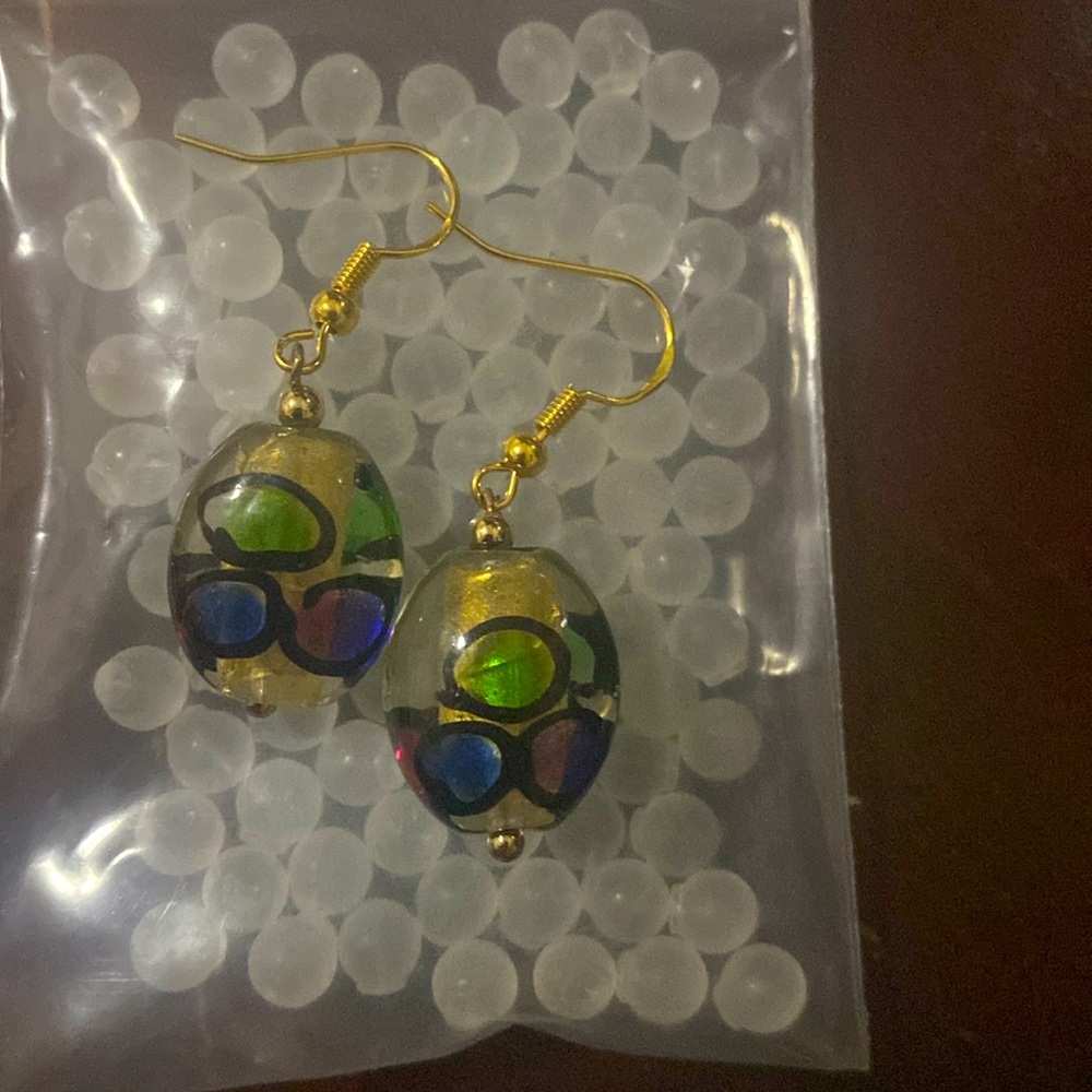 Glass earrings